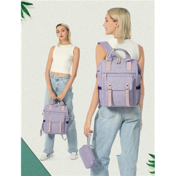LOVEVOOK Laptop Backpack for Women, Teacher Nurse Bag Work Travel Computer main image 4